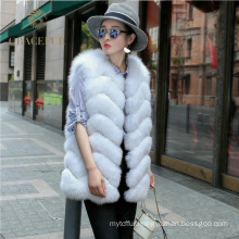 Different kinds of woman real fox fur vest online shop